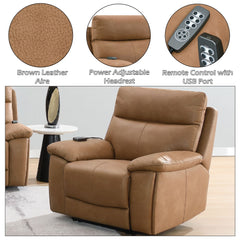 Chavis - Power Motion Recliner With USB & Power Headrest - Brown