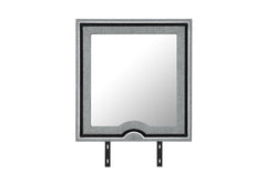 Isabella - 5 Piece Queen Bedroom Set (Queen Bed Group With LED, TV Lift, Bluetooth Speaker And Firpeplace Crystal) - Gray
