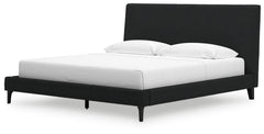 Cadmori - Upholstered Bed With Roll Slats