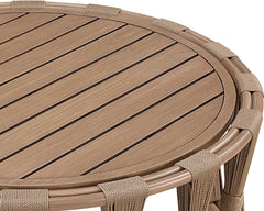 San Pietro - Aluminum Outdoor Patio Coffee Table - Natural