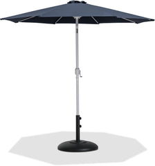 Fiji - Aluminum Patio Umbrella With Round Black And White Base