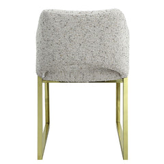 Galdesa - Side Chair (Set of 2) - Teddy Sherpa & Mirrored Gold