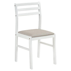 Bucknell - 3 Piece Round Drop Leaf Dining Table Set - White