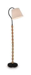 Corinwell - Wood Floor Lamp - Brown / Black