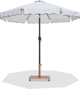 Amalfi - Aluminum Patio Umbrella - Light Brown Base / Black Pole