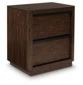 Dilenno - Two Drawer Night Stand - Dark Brown
