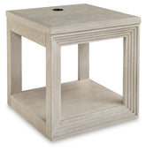 Marxhart - Square End Table - Bisque