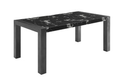 D4088 - 7 Piece Dining Room Set (Dining Table With 6 Dining Chair) - Black