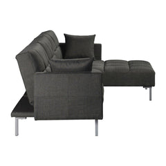 Duzzy - Sectional Sofa - Dark Gray Fabric
