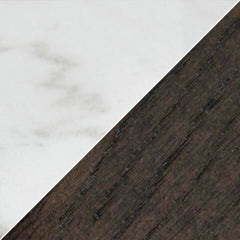Burkhaus - Mesa de centro rectangular - Blanco / Marrón oscuro