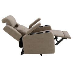 Lugo - Power Motion Recliner With Cup Holder - Camel