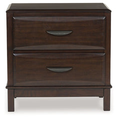 Vanmore - Two Drawer Night Stand - Dark Brown