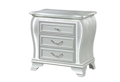 Aria - Nightstand With LED - Silver
