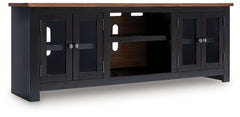 Wildenauer - XL TV Stand With Fireplace Option - Brown / Black