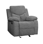 Kalen - Motion Glider Recliner - Gray Chenille