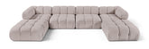 Orin - Velvet 6 Piece Modular Double Chaise Sectional