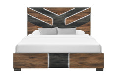 Optimus - 4 Piece Bedroom Set (King Bed, Dresser, Mirror And Nightstand) - Black / Brown