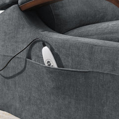 Kayla - Power Recliner With Lift & Heating & Massage - Gray Chenille