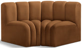 Arc - Velvet 2 Piece Modular Sofa - Saddle