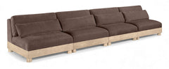 Turin - Chenille Fabric Upholstered Modular Sectional - Brown