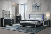 Soleil - 5 Piece Queen Bedroom Set - Charcoal