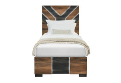 Optimus - 5 Piece Full Bedroom Set - Black / Brown