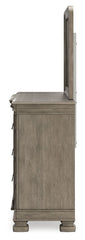 Lexorne - Dresser And Mirror - Gray