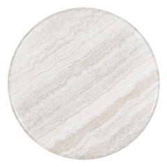 Ogin - Round Dining Table - Marble Print & Natural