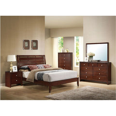 Ilana - Eastern King Bed - Brown Cherry