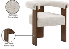 Barrel - Dining Chair - Dark Brown / Cream