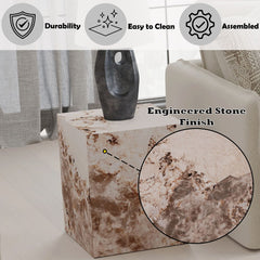 Fultan - End Table - Engineered Stone
