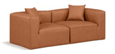 Cube - Modular 2 Piece Sofa - Cognac