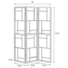 Damis - 3-Panel Room Divider Folding Shoji Screen - Black
