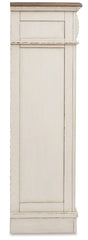 Realyn - Five Drawer Chest - White / Brown / Beige
