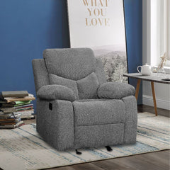 Kalen - Motion Glider Recliner - Gray Chenille