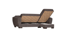Ottomanson Armada Air - Upholstered Convertible Chaise Lounge With Storage - Gray Chenille