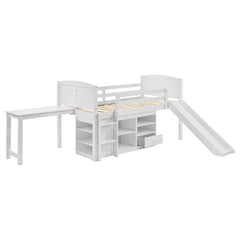 Millie White Twin Workstation Loft Bed - MyWaynesHome #