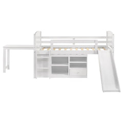 Millie White Twin Workstation Loft Bed - MyWaynesHome #