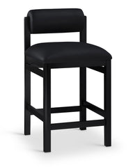 Roundhill - Faux Leather Counter Stool - Black Frame
