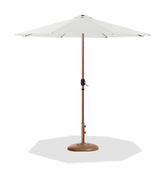 Fiji - Aluminum Patio Umbrella With Round Teak Base