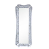 Noralie - 63" Floor Mirror With Faux Diamonds - Mirrored
