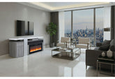 Zoro - 76" Entertainment Unit With Bluetooth Speaker - Dark Brown / White