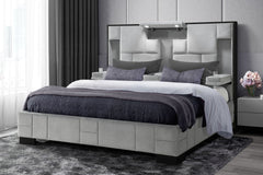 Oscar - King Bed Without Wood Trim - Gray