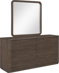 Morino - Oak Veneer And Solid Wood Mirror - Brown
