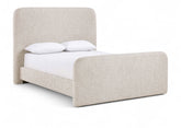 Fira - Cama tapizada en tela con textura de lino