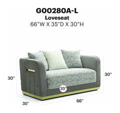 Lexington - Loveseat - Brown / Light Beige