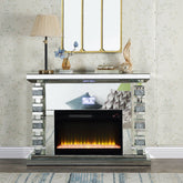 Noralie - 47" Fireplace With Bluetooth - Mirrored & Faux Diamonds