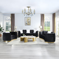 Achelle - Chair With Pillow - Black Velvet