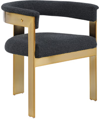 Romeo - Boucle Dining Chair With Gold Base (Set of 2)