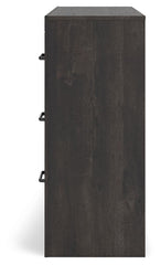 Hollivern - Six Drawer Dresser - Dark Gray